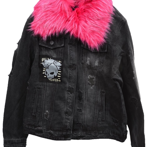 Plus Size Destroyed Skull Furry Coat ONE LEFT! 🖤 - Picture 5 of 6